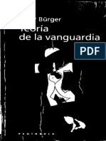 (Historia, Ciencia, Sociedad) Peter Bürger - Teoría de La Vanguardia-Península (2000) PDF