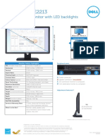 Dell E Series E2213: 22" / 55.88 CM Monitor With LED Backlights