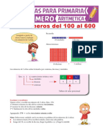 Números Del 100 Al 600 para Primero de Primaria