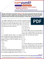 Simple Interest and Compound Interest Questions Moderate 1