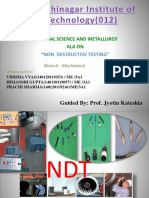 Material Science and Metallurgy Ala On: "Non Destructive Testing"