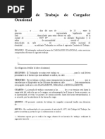 Contrato de Trabajo de Cargador Ocasional