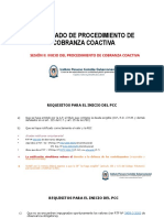 Sesión II Inicio de Procedimiento de Cobranza Coactiva