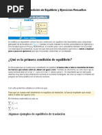 Condiciónes de Equilibrio ESTATICO