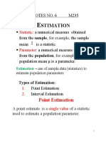 Stimation: Statistic