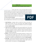 Chapter One Price and Output Determination Under Monopoly Market Structure