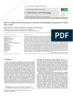 Effect of High Pressure Treatment On Thermal and Rheological Properties of Lentil