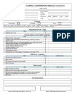 Lista de Verificación Transporte Residuos Peligrosos