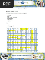 Learning Activity 3 Evidence: Let's Find Words!: Then