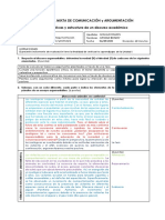 Prueba Mixta El Discurso Argumentativo - Unidad 1 PDF