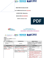 Malla Curricular de Matemática - Undecimo Grado Por Unidad y Ejes Transversales (Ajustada)