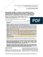 Association Between Vitamin D and Systemic Lupus Erythematosus Disease Activity Index in Children and Adolescents - A Systematic Review and Meta-Analysis