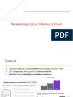 Summarizing Buyer Behavior in Excel Clean