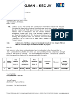 KEC Lab Mix Design Approval Letter M40