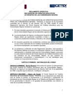 Reglamento Operativo - Comunidades Negras