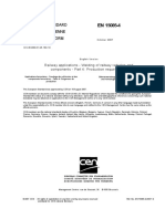 EN 15085-4 2007, Railway Applications - Welding of Railway Vehicles and Components - Part 4 Production Requirements