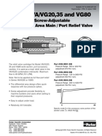 Model VA/VG20,35 and VG80: Screw-Adjustable Differential Area Main / Port Relief Valve