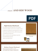 MDF and HDF Wood