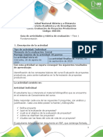 Guía de Actividades y Rúbrica de Evaluación - Unidad 1 - Fase 1 - Fundamentación