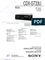 Service Manual: CDX-GT33U