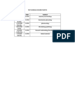 Date Time Subject: Test Schedule-Second Year PG