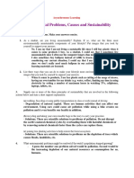 Environmental Problems, Causes and Sustainability: Asynchronous Learning