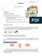 (Week 1) : TOPIC TITLE: Introduction: Fraction, Decimal, and