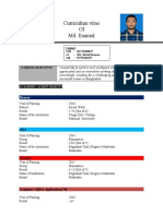 Curriculum Vitae of Md. Enamul: Career Objective