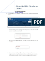 Manual de Admisión MBA Plataforma CENTRUM Online PDF