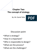 Chapter Two The Concept of Strategy: By: Mr. Daniel Tekle