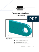 Geometry Model of A 3-D Clevis: Workshop