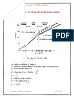 Use of Universal Velocity Profile in Reynolds Analogy: Unit Operation