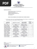 Turn Over Schedule of Elementary School Heads