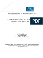 El Balance Social Coop Una Herramienta Necesaria para La Gestion. Gonzalez Arias San Bartolome