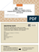 Coeficientes de Correlacion E Independencia para Tabulaciones Cruzadas