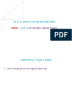 Ee-8701 High Voltage Engineering: Topic