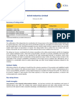 Acknit Industries Limited: Summary of Rating Action