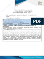 Guía de Actividades y Rúbrica de Evaluación - Unidad 2 - Tarea 2 - Dinámica y Energía