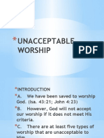 Unacceptable Worship