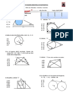 2º Examen Bimestral de Matemática 5to Año 2018