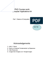 PHD Course Work: Computer Applications-Iia