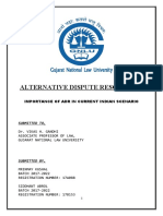 Alternative Dispute Resolution: Importance of Adr in Current Indian Scenario