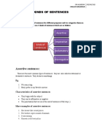 Kinds of Sentences PDF