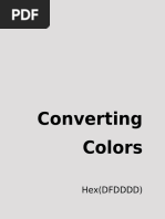 Converting Colors: Hex (DFDDDD)