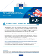 Brexit Readiness Checklist' For Companies Doing Business With The Uk