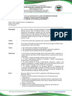 Course Outline Example For BS Accountancy