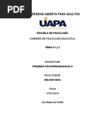 TAREA 1 y 2 PRUEBAS PSICOPEDAGOGICAS II