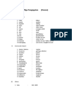 Mga Pangngalan (Nouns) : I. Family Members