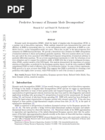 Predictive Accuracy of Dynamic Mode Decomposition: De-Sc0019130