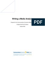 Writing A Media Analysis